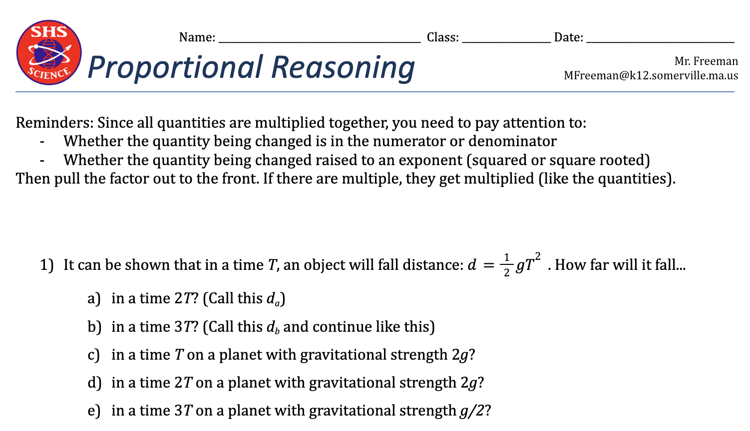 Proportional Reasoning